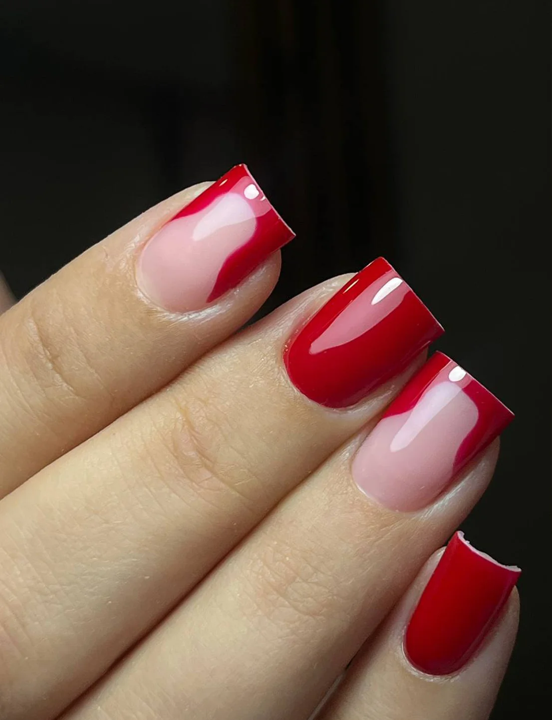 Красный «расплавленный» френч