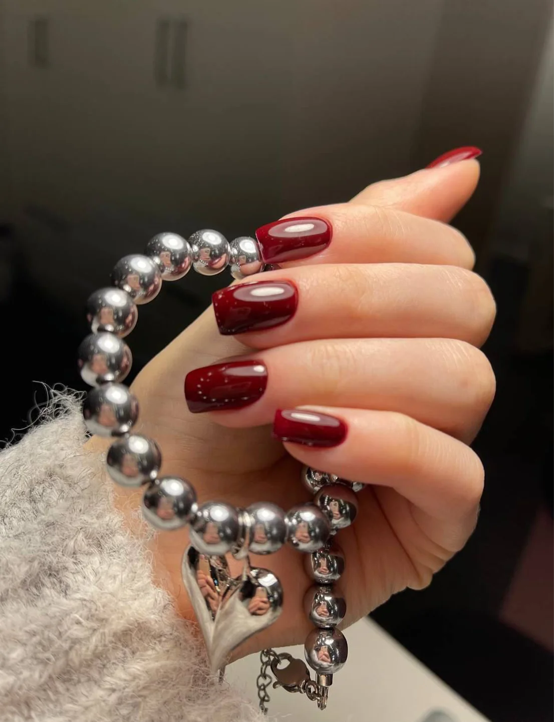 Чистый бордо глянец