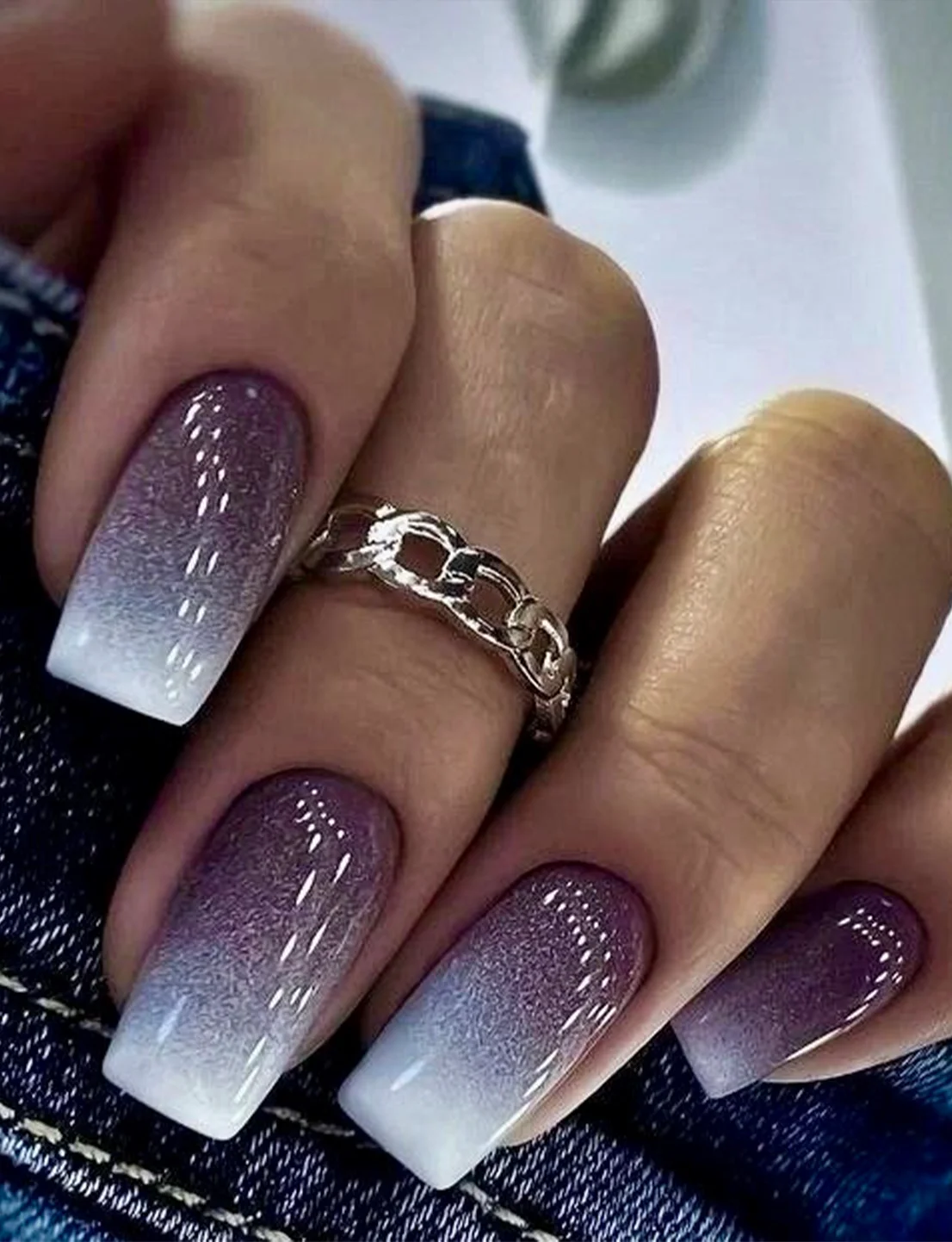 Лиловый омбре